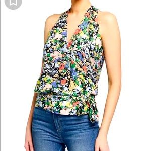 Parker Kenna Floral Wrap Top
